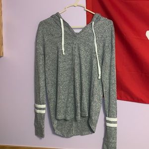 Gray Hollister Sweater with Stripes